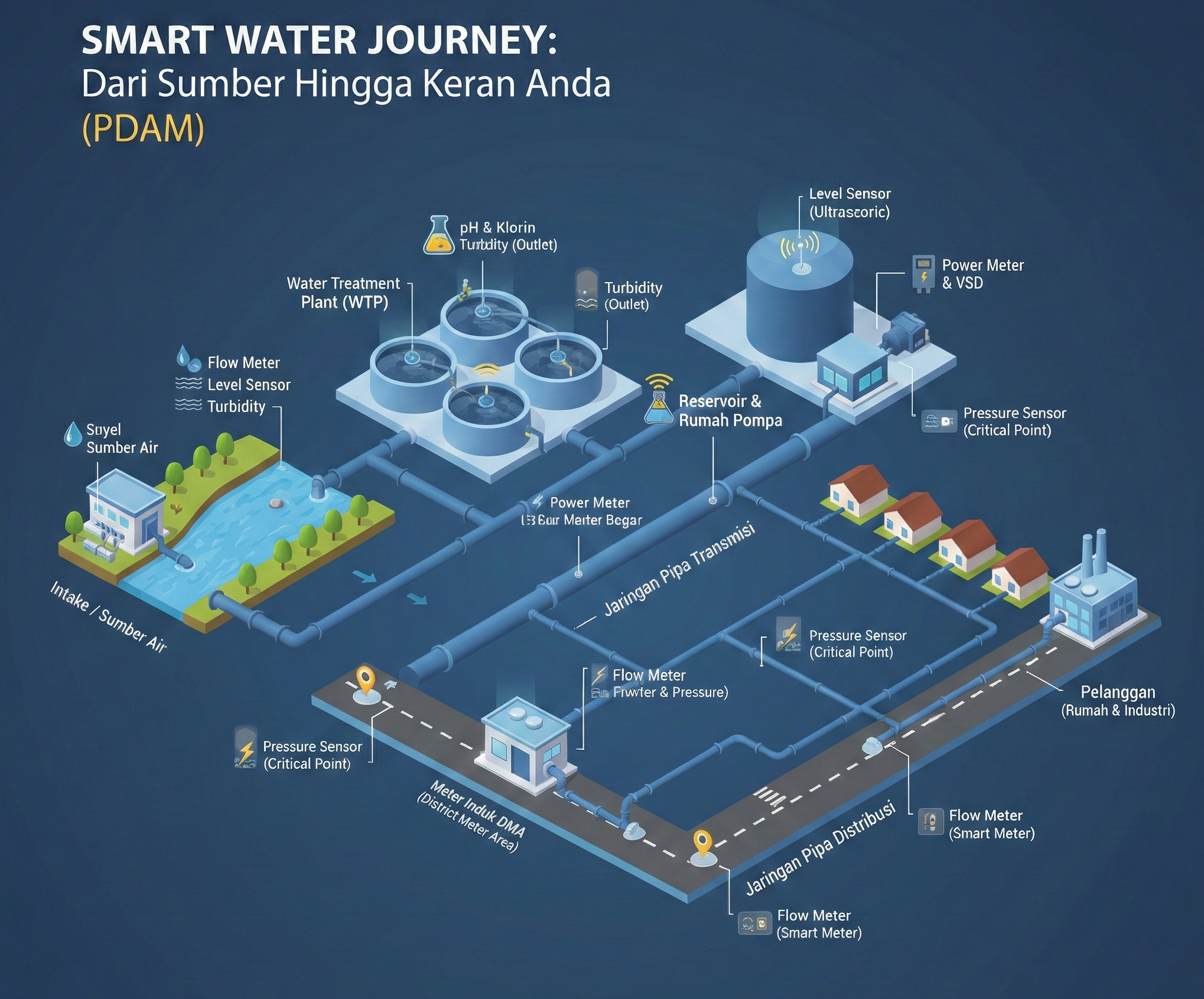 Smart Water Journey - Dari Sumber Hingga Keran Anda (PDAM)