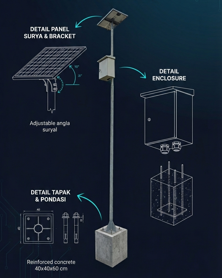 Spesifikasi Tiang DEVETEK